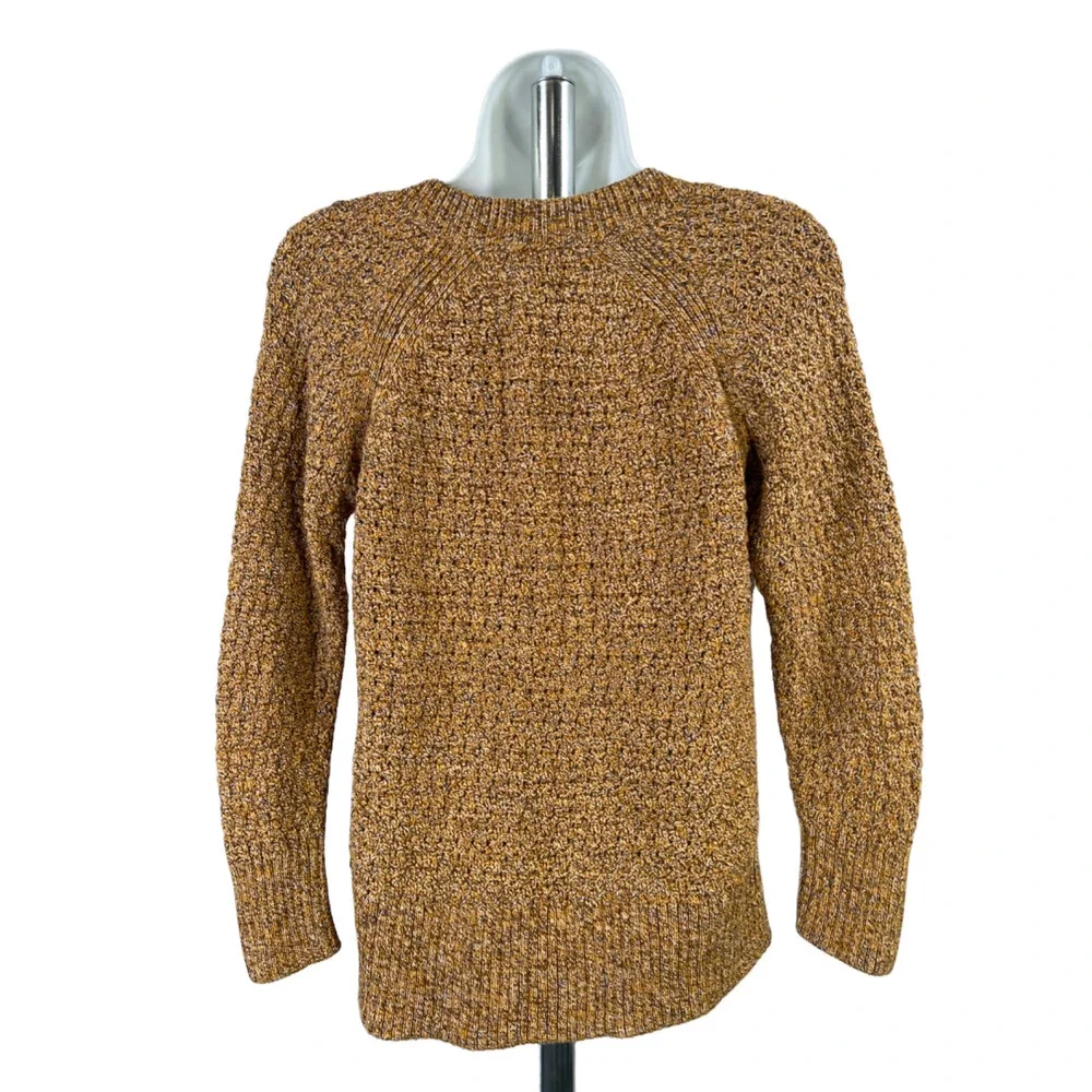 Pure J Jill Women's Yellow Knit V-Neck Long Sleeve Sweater - S
